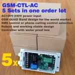 5 sets GSM-CTL-AC GSM SMS Remote Controller